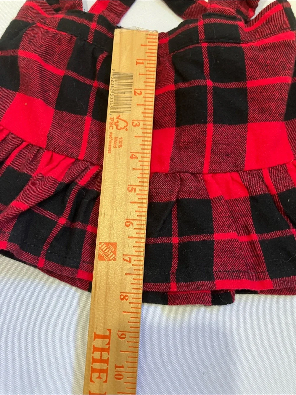 The Children's Place Red and Black Plaid Pinafore Skirt
